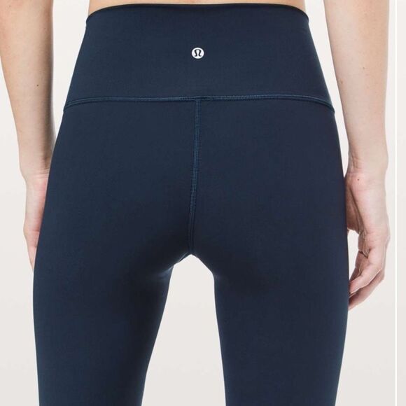 Lululemon Wunder Under Crop (Hi-Rise) Leggings Luxtreme 21" True Navy Size 4 - Picture 4 of 12